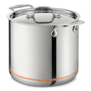 all clad copper core 7 qt stock pot with lid