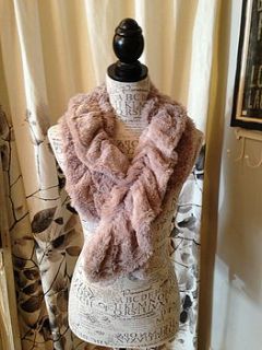wide faux fur scarf by french grey interiors