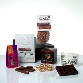 the chocolate lovers gift hamper by whisk hampers