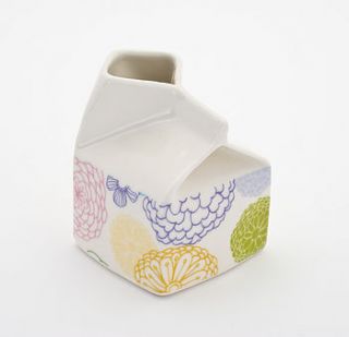 dahlia porcelain milk jug by hanne rysgaard ceramics