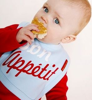 'bon appetit' bib by jack spratt baby
