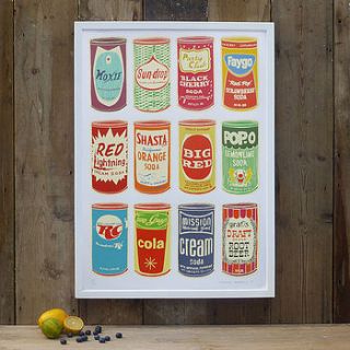 retro soda cans by patrick edgeley