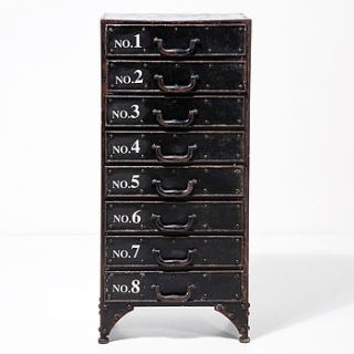 distressed metal drawer cabinet by i love retro