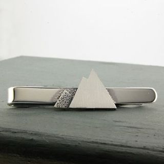 silver mountain tie slide by alison moore silver designs