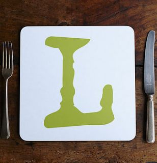 coloured alphabet placemats by catherine colebrook