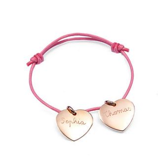 mother's personalised heart charm bracelet by merci maman
