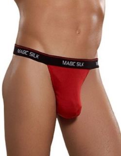 Mens Red Silk Thong Underwear   Extra Large Clothing