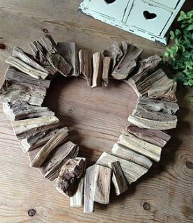 driftwood hanging heart by the hiding place