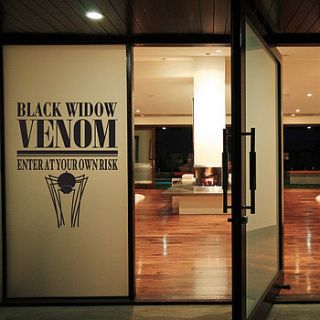 halloween black widow venom wall sticker by snuggledust studios