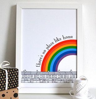 'there's no place like home' print by becka griffin illustration