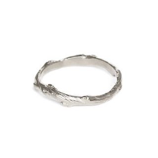 infinity twig ring in sterling silver by chupi