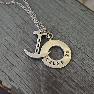 personalised lifesaver and anchor necklace by posh totty designs boutique
