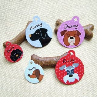personalised pet id tag double sided by hoobynoo world