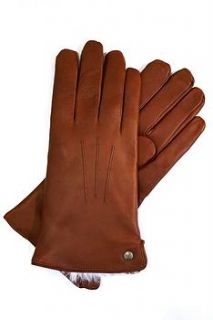 men's rabbit fur lined gloves by st gabriel's