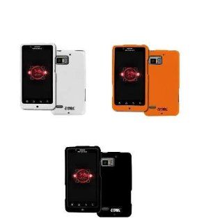 EMPIRE Motorola DROID Bionic XT875 3 Pack of Snap on Case Covers (White, Yellow, Black) Cell Phones & Accessories