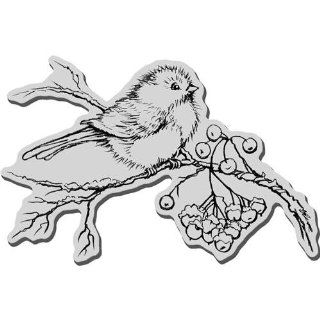 Stampendous Christmas Cling Rubber Stamp Snow Bird