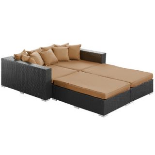 Modway Palisades Outdoor 4 Piece Daybed Set with Cushions