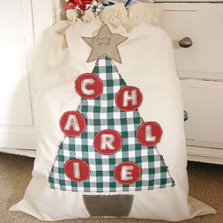personalised santa sack by milly and pip