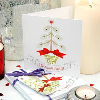 fingerprint christmas tree cards by lillypea event stationery