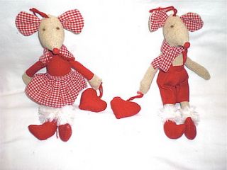 pair of decrative mice by la vie en rose sales