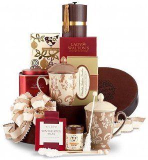 Tea rrific   Womens   Holiday Christmas Gift Baskets Ideas. Christmas Gift Present for Her / Woman. Unique Xmas Gift Basket for Ladies   Delivery By Mail. 