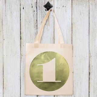thank you 'number one' cotton tote bag by rosie may creative