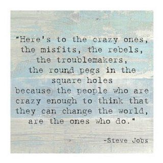 Heres to the Crazy Ones, Steve Jobs Quote Poster (16.00 x 16.00)   Prints