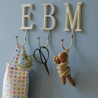 vintage style painted letter hook by the letteroom