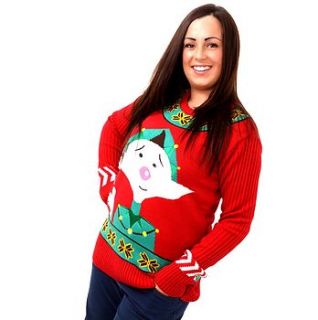 men's efin elf christmas jumper by christmas jumper company