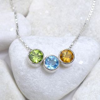 birthstone necklace by lilia nash jewellery