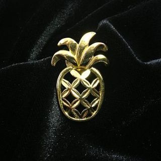 vintage gold pineapple brooch by iamia