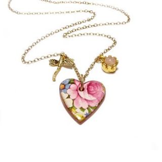 ceramic pink meadow necklace by eve&fox