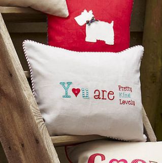 you are… embroidered cushions by retreat home