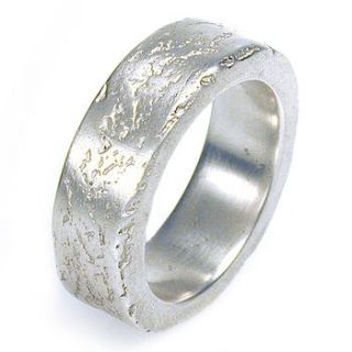 medium silver concrete ring by sarah sheridan with love and patience
