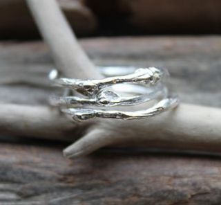 silver forest stacking rings by marie walshe jewellery