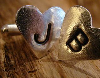 personlised love letter cufflinks by jojojewellery