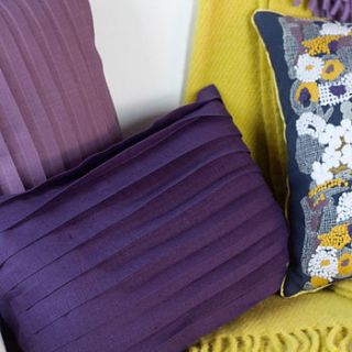pleated linen cushion cover by jodie byrne