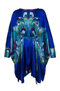 cobalt blue hummingbird kimono dress by jrothwell