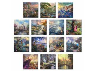 Thomas Kinkade Disney canvas wrap set of 12   Prestretched Art Canvas