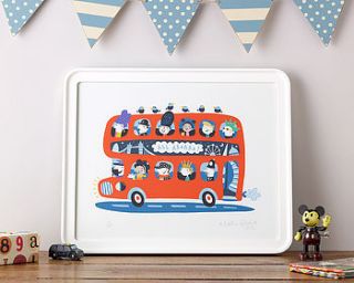 london bus print by rootytoot