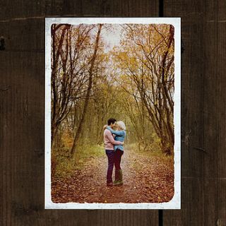 vintage photo postcard save the date by feel good wedding invitations