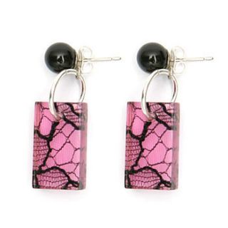 lace tablet earrings by float jewellery