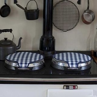 magnetic range lid covers navy check by inchyra