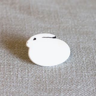 arctic hare brooch by finest imaginary