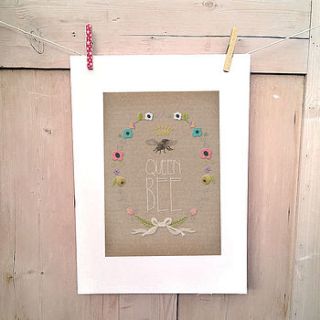 'queen bee' art print by the little posy print company