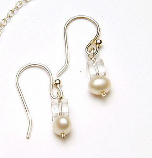 roc crystal & fresh water pearl earring by melina clark