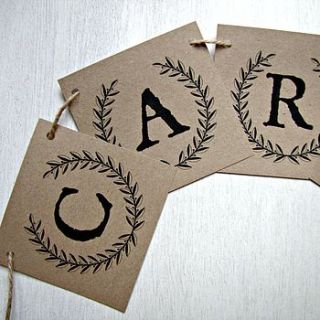 personalised wedding cards bunting by paper beagle