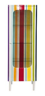 multi coloured stripy cabinet by out there interiors
