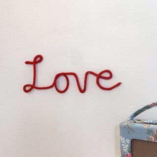 knitted love sign by chi chi moi