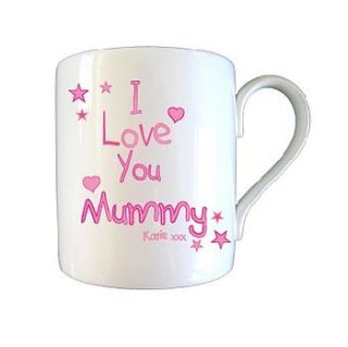 personalised 'love you mummy' mug by sleepyheads